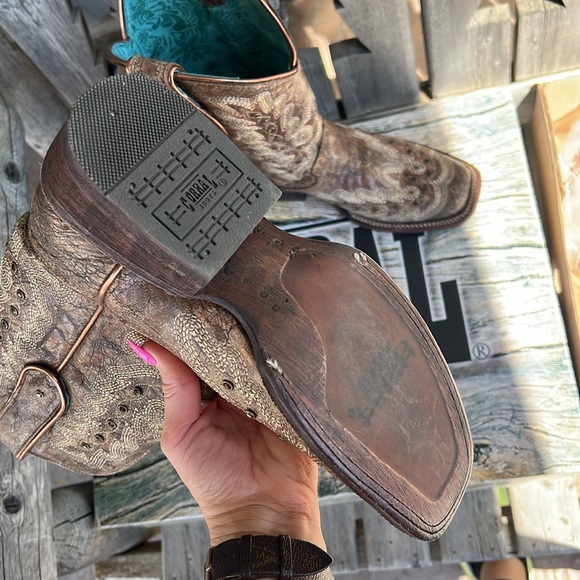 New Corral Metallic Brown Crystal Cowgirl Boots - Picture 5 of 5